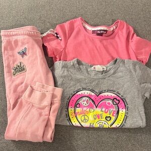 5/$15- Pink and Gray Girls' Outfit Set